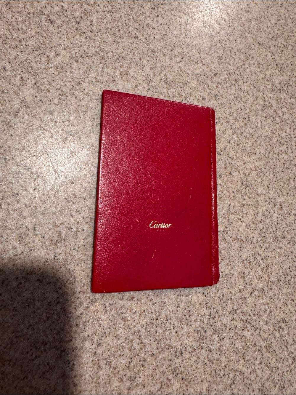 Cartier Red and Gold Card Holder